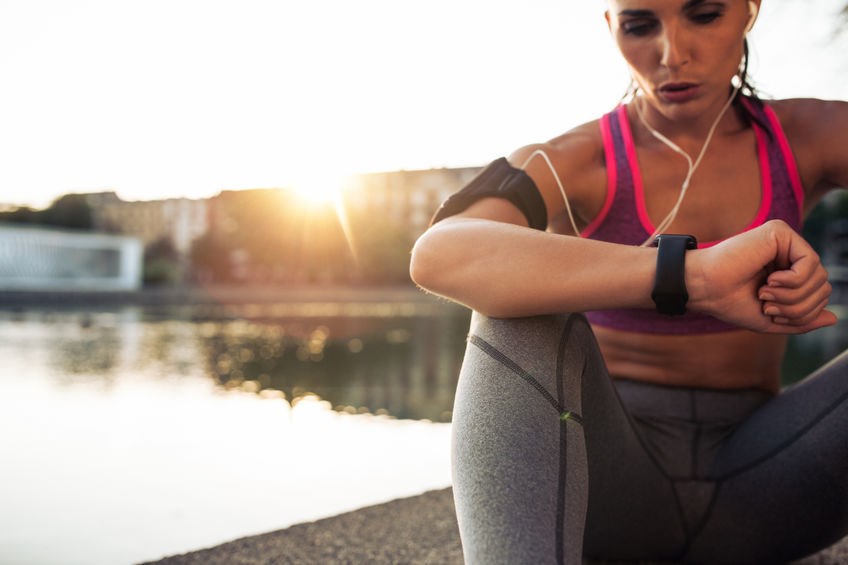 woman checking watch